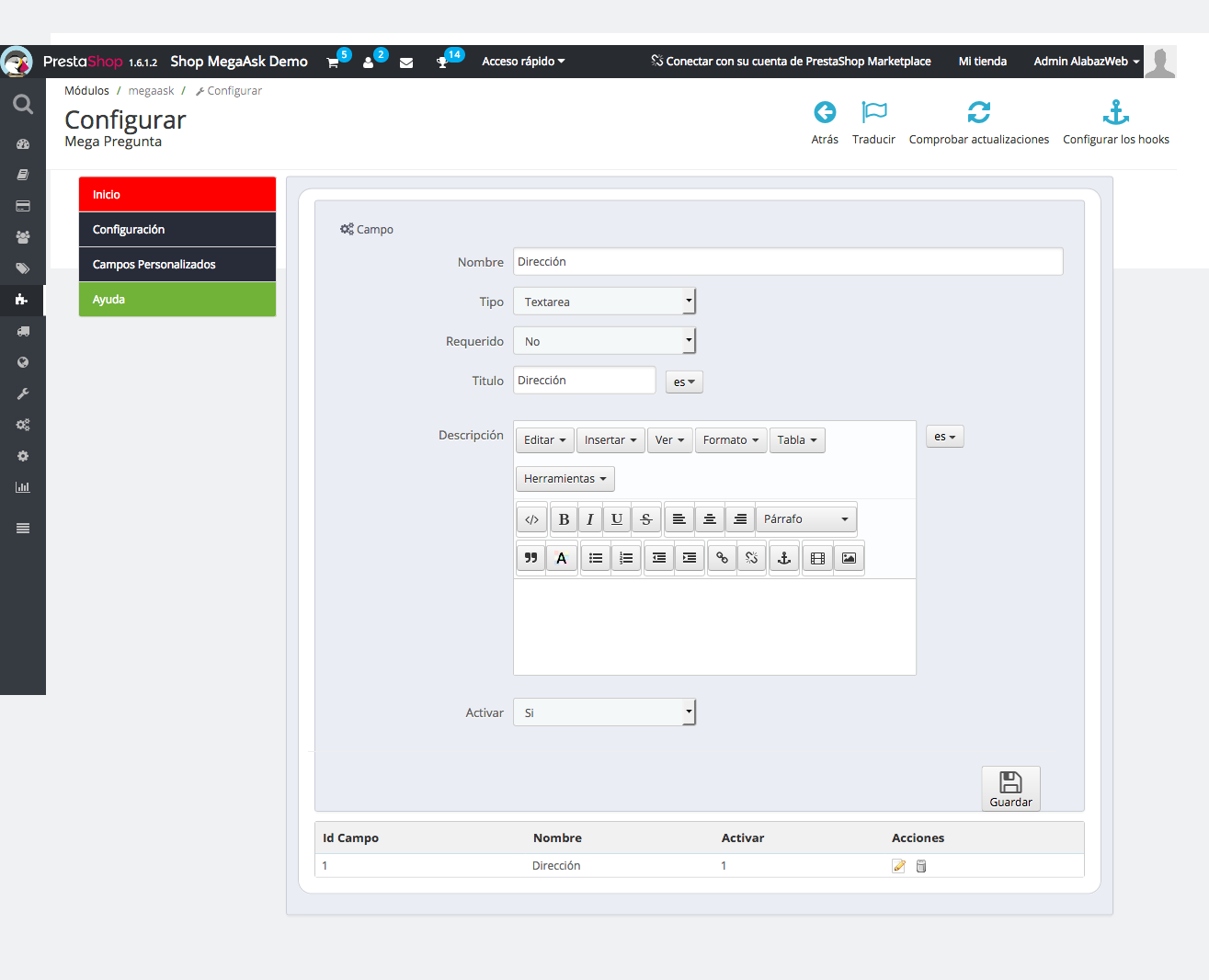 configure custom fields for the information you need