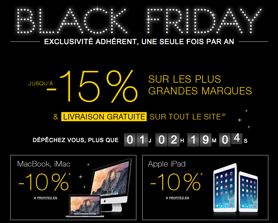 popup fnac offers exclusive black friday
