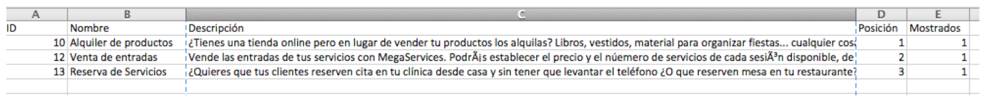 importar as classes diretamente de um csv usando este formato