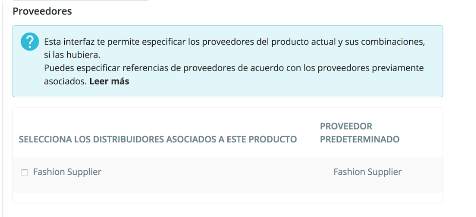 indicates who is the provider of each product and improves the information